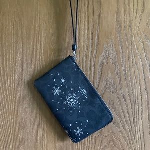 Coach Snowflake Wristlet NWT